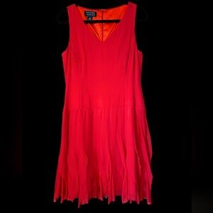 Spenser Jeremy sz 6 Sleeveless Red Silk Dress